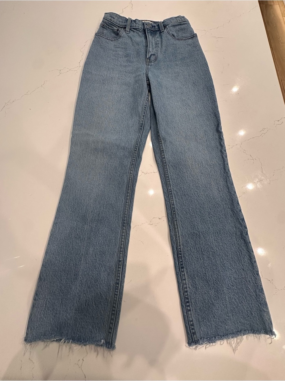 A&F 25S Classic High-Rise Straight Leg Women's Jeans - Light Blue